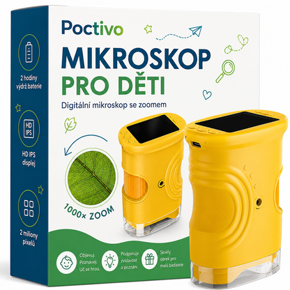 Dětský digitální mikroskop s 1000× zvětšením | Poctivo