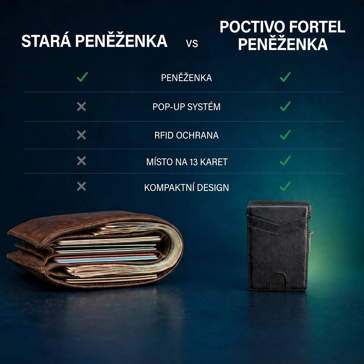 Fortel™ – kovová peněženka s RFID ochranou