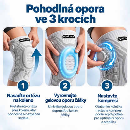 Pevný Krok™ kolenní ortéza s nastavitelnou oporou