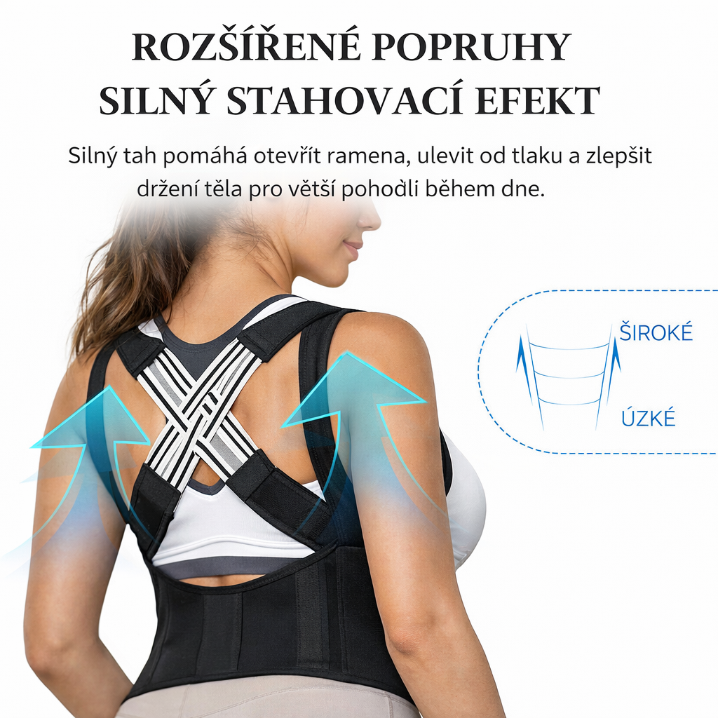 Nastavitelný ergonomický korektor držení těla – Celodenní podpora