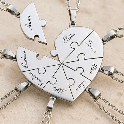 Personalizovaný náhrdelník Puzzle srdce | Poctivo
