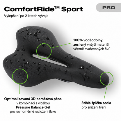 Cyklistické sedlo Poctivo ComfortRide™