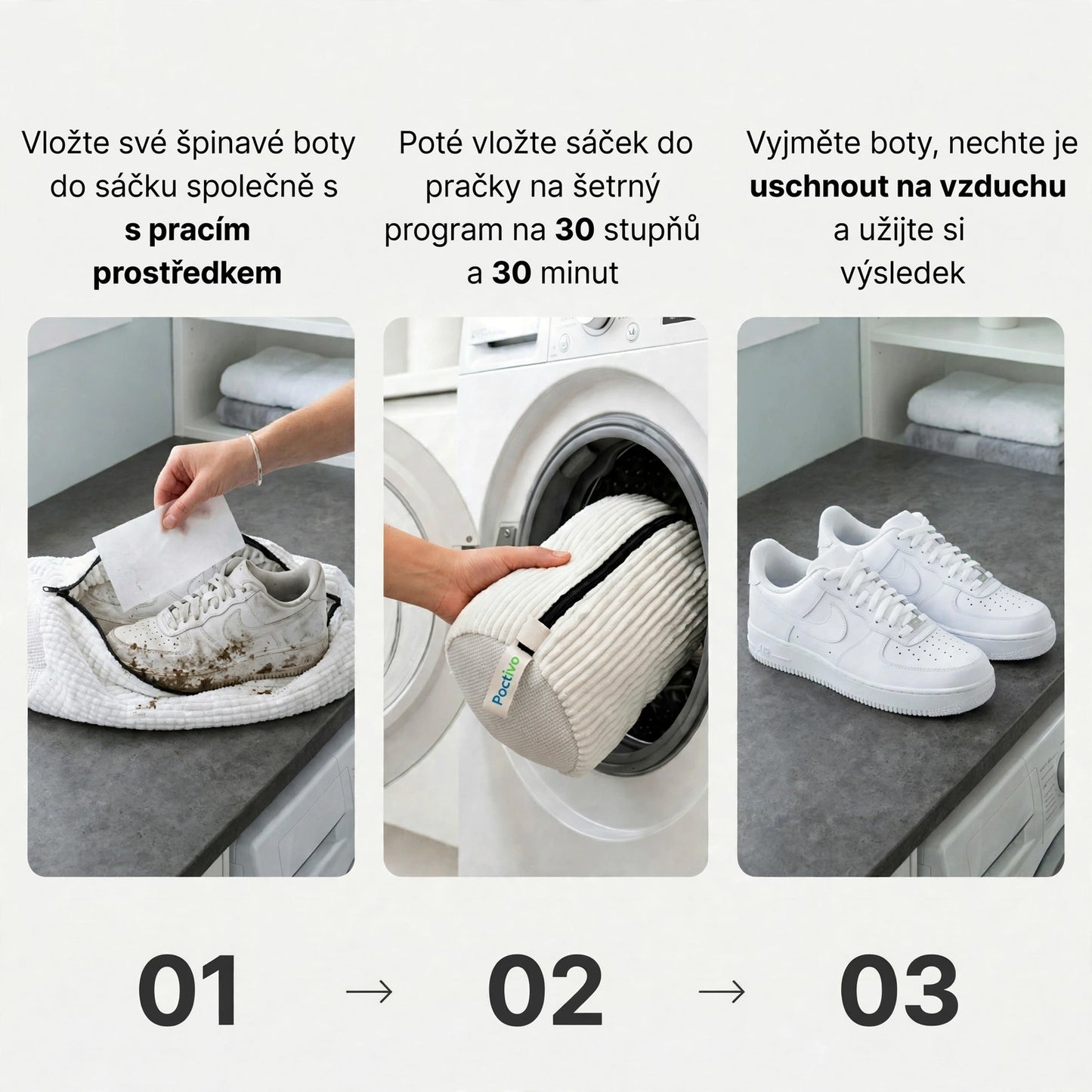 Čistokrok™ – prací sáček na boty | Poctivo