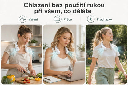 Vánek™ – přenosný ventilátor na krk | Poctivo