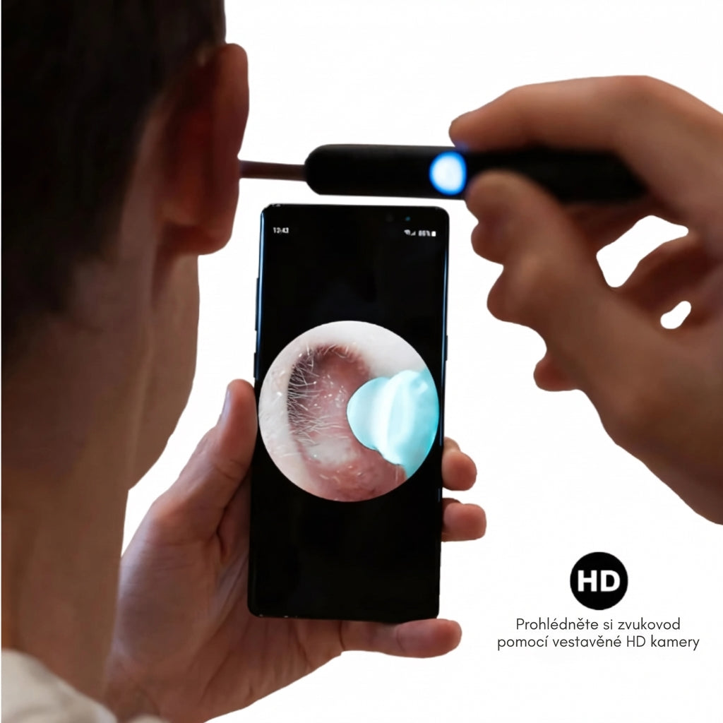 Chytré čištění uší s HD kamerou