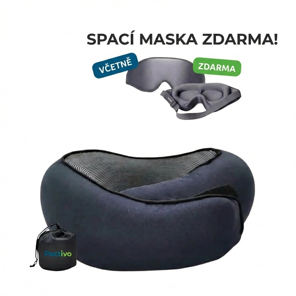 Poctivo AeroRest 360 – Ergonomický cestovní polštář na krk