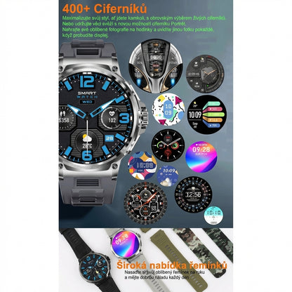 Orvion V69 chytré hodinky – Bluetooth volání, 100+ režimů, IP68