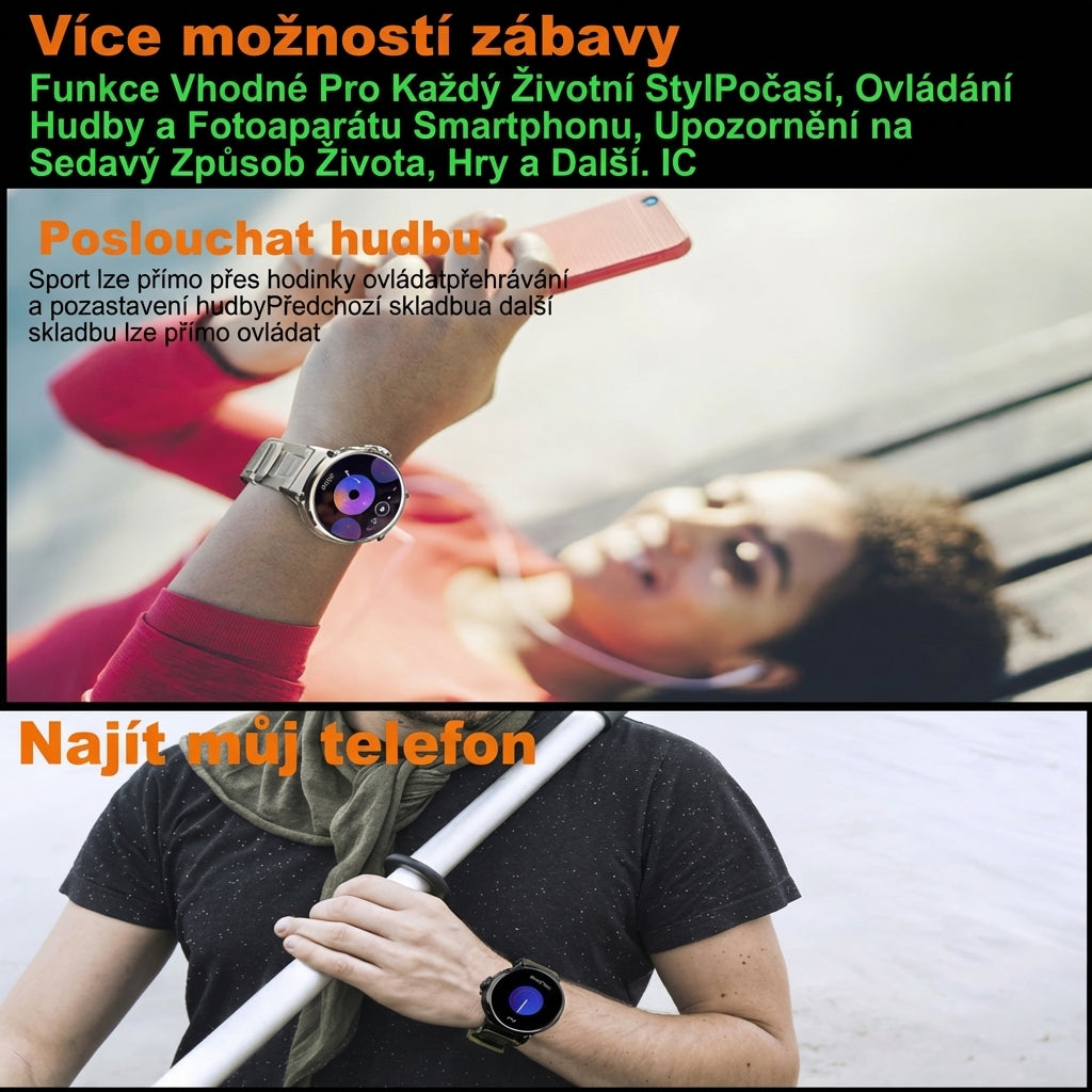 Orvion V69 chytré hodinky – Bluetooth volání, 100+ režimů, IP68