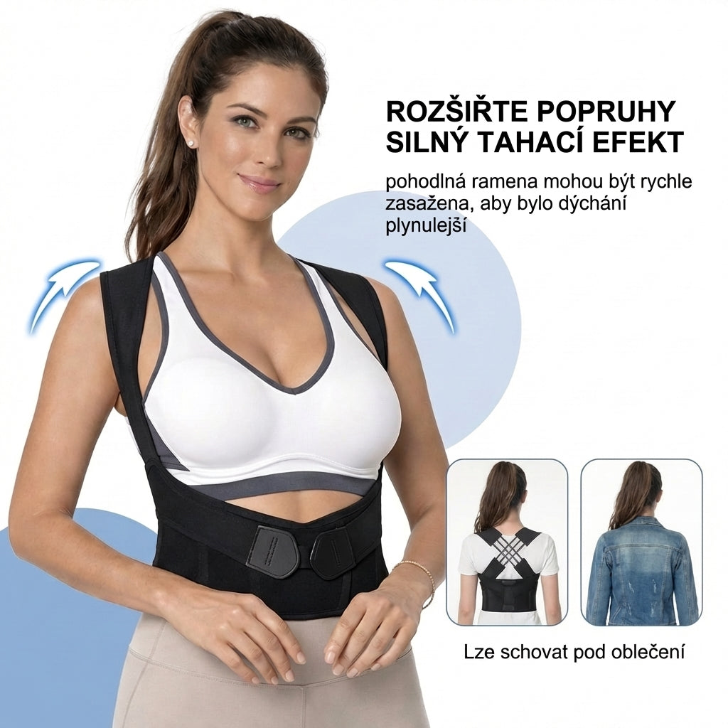 Nastavitelný ergonomický korektor držení těla – Celodenní podpora