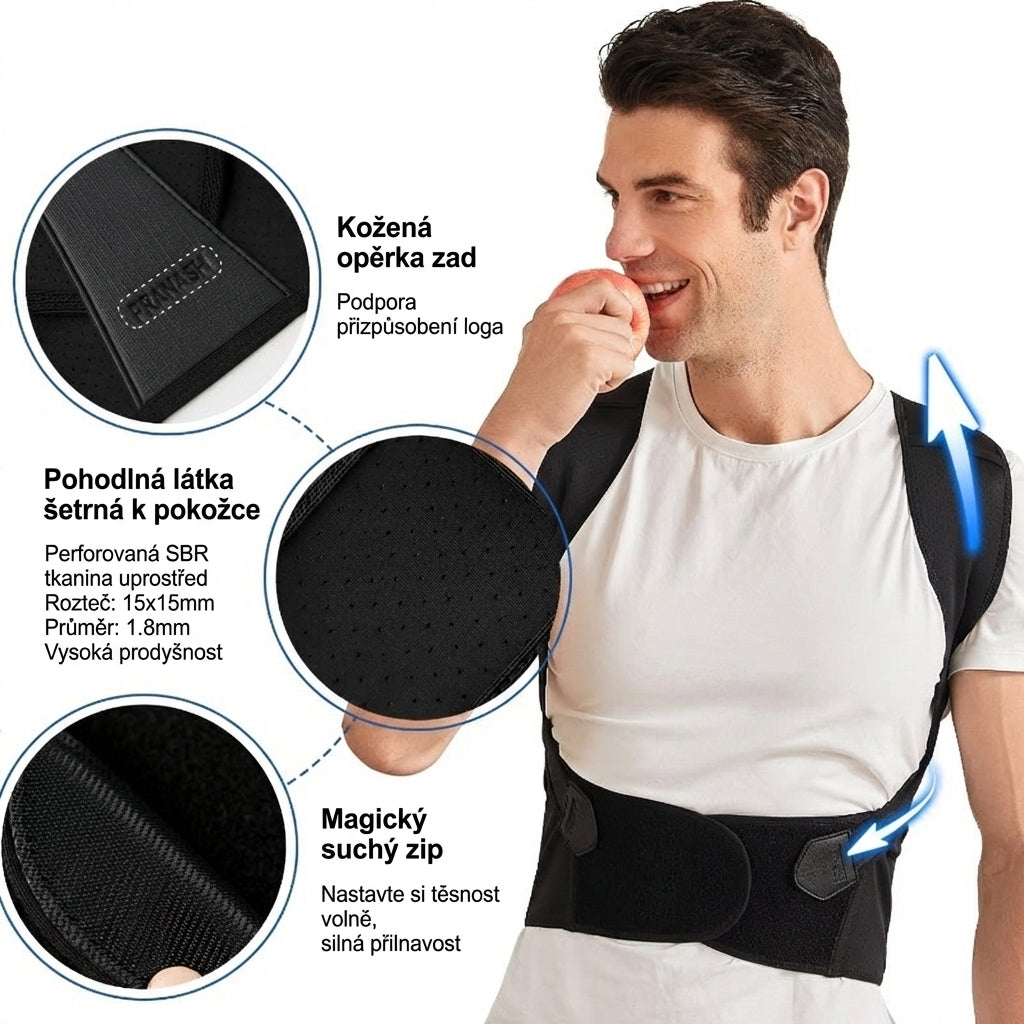 Nastavitelný ergonomický korektor držení těla – Celodenní podpora