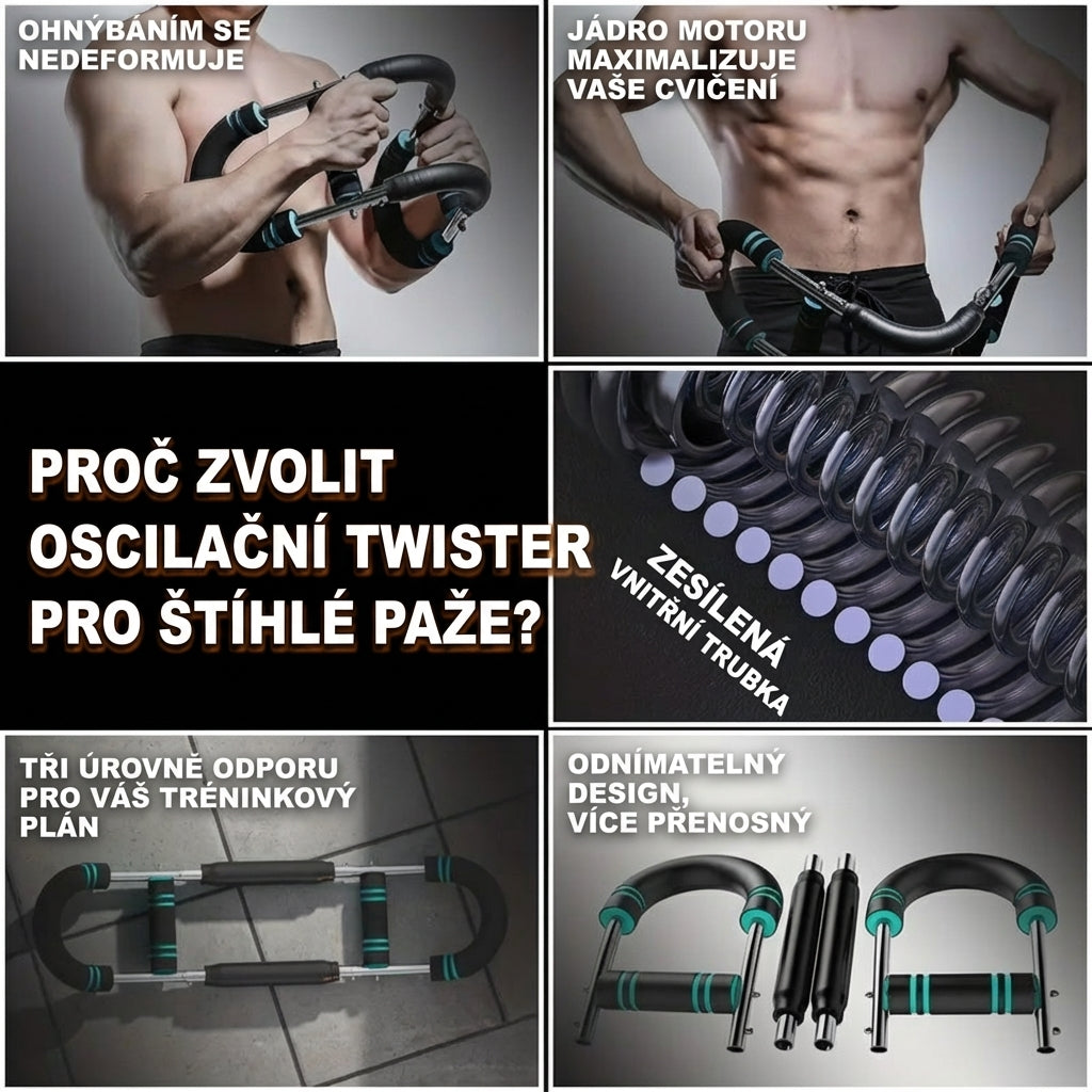 U-čočkovitý nastavitelný posilovač pružinového ramene