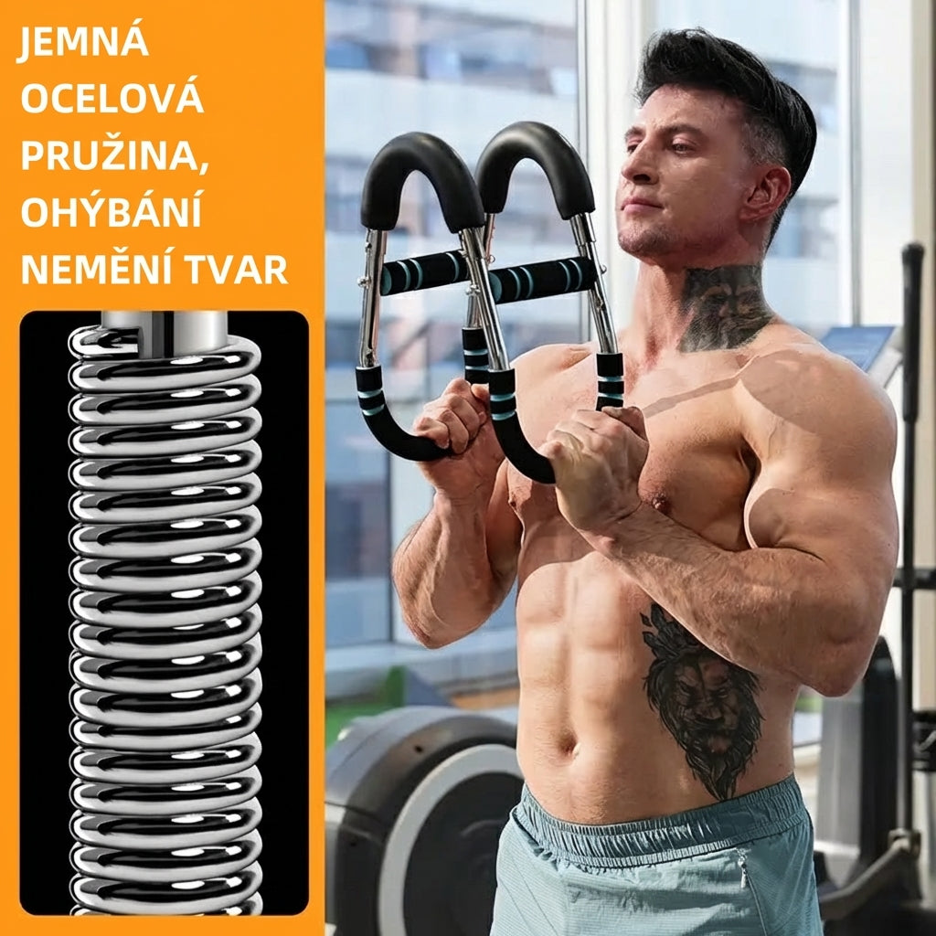 U-čočkovitý nastavitelný posilovač pružinového ramene