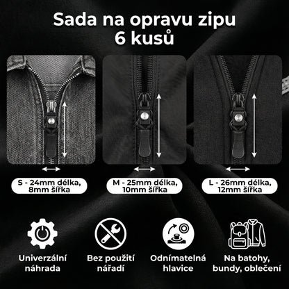 Sada na opravu zipu (5 ks / 10 ks) | Okamžitá oprava bez výměny