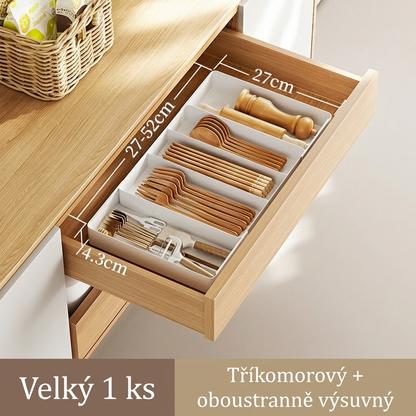 Nastavitelný organizér do zásuvky – konec chaosu v každém koutě domova