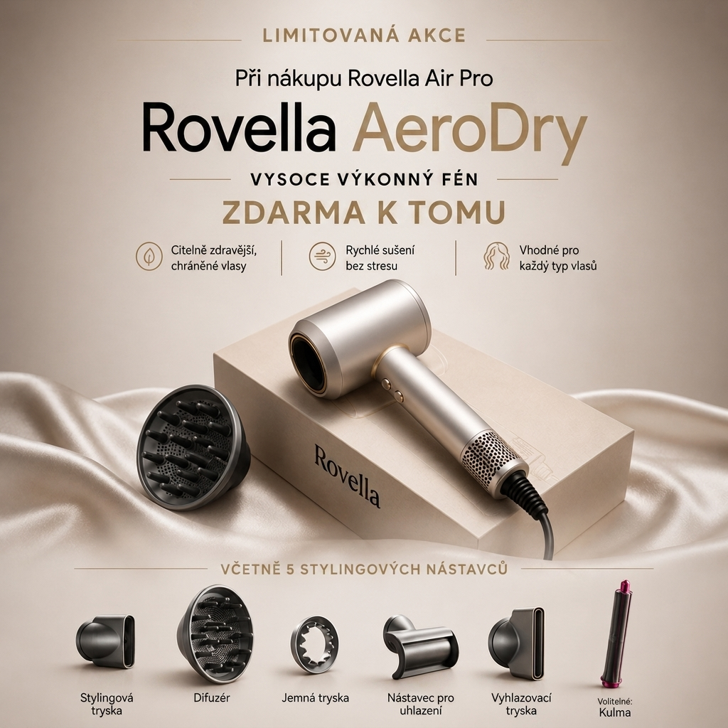 Rovella Air Pro – Horkovzdušný styler na vlasy 2v1