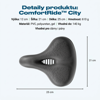Cyklistické sedlo Poctivo ComfortRide™