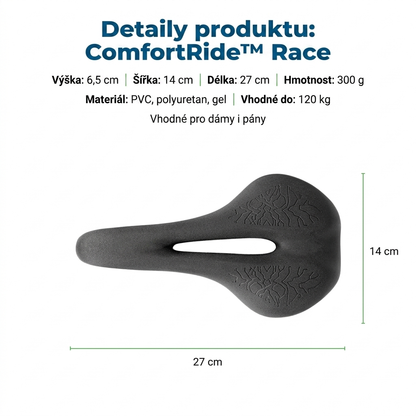 Cyklistické sedlo Poctivo ComfortRide™