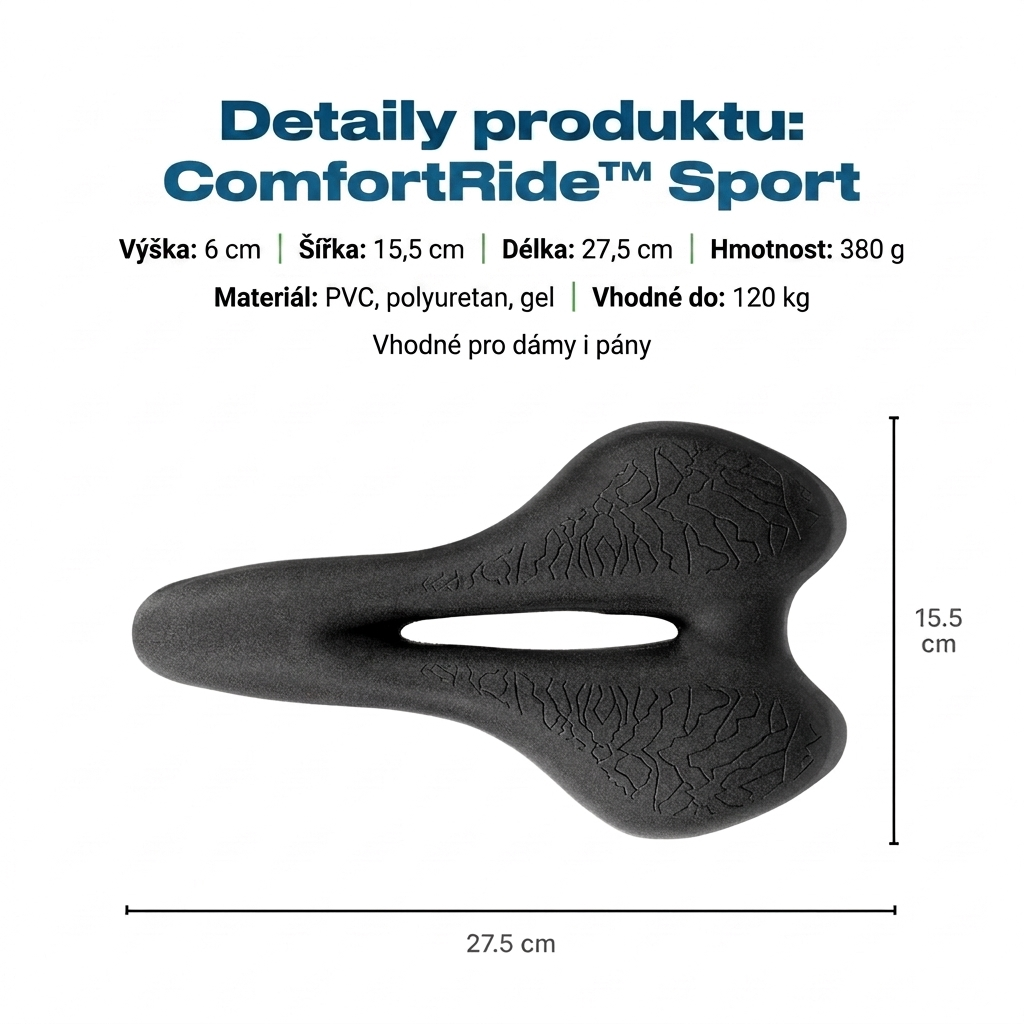 Cyklistické sedlo Poctivo ComfortRide™