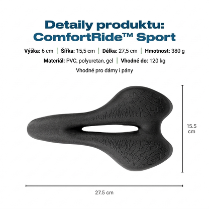 Cyklistické sedlo Poctivo ComfortRide™