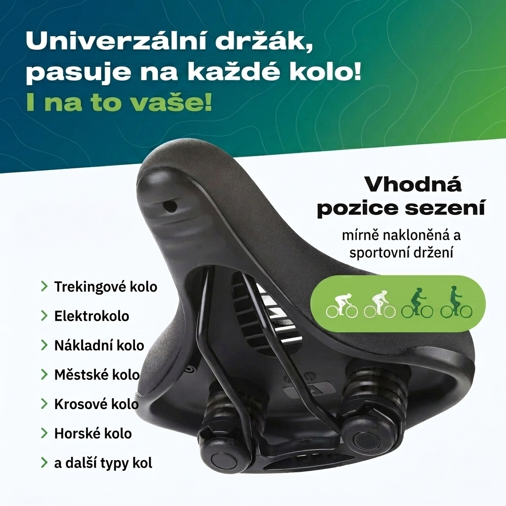 Cyklistické sedlo Poctivo ComfortRide™