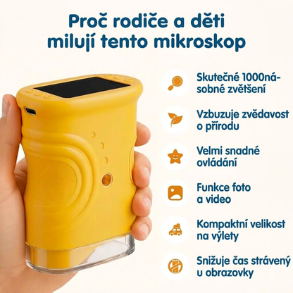 Dětský digitální mikroskop s 1000× zvětšením | Poctivo