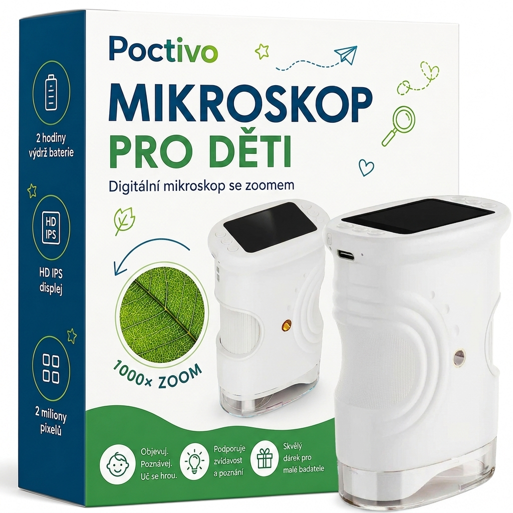 Dětský digitální mikroskop s 1000× zvětšením | Poctivo