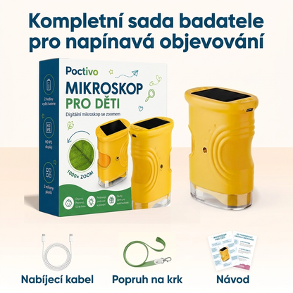 Dětský digitální mikroskop s 1000× zvětšením | Poctivo