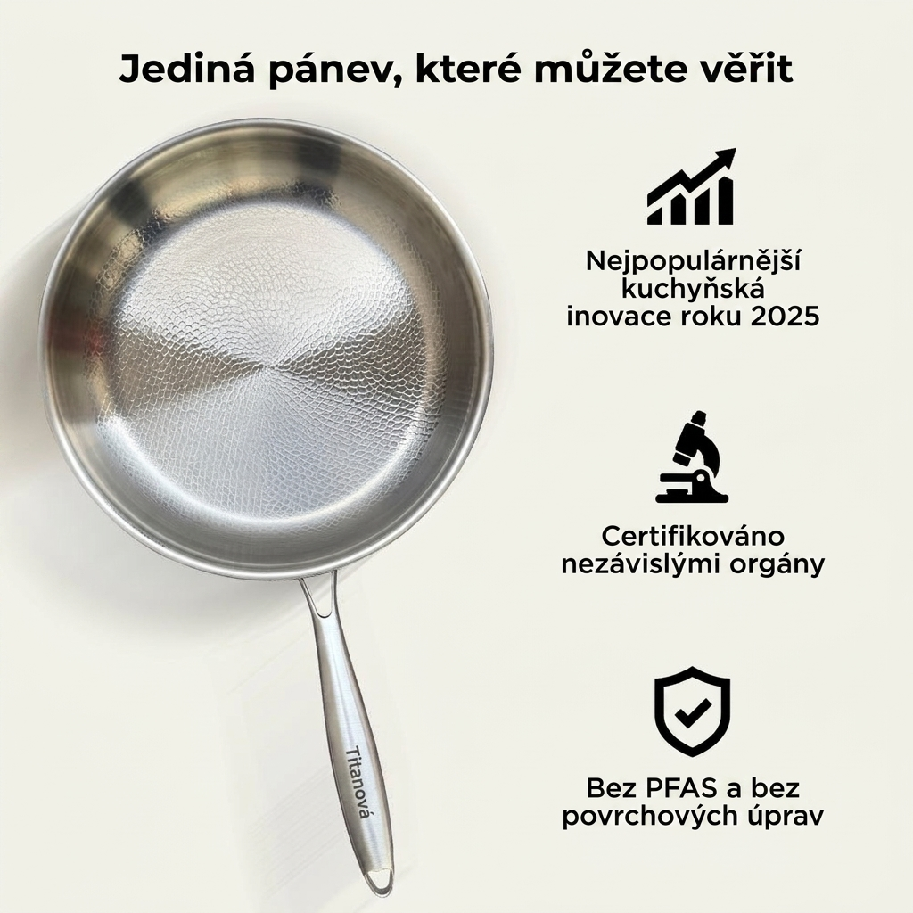 Titanova™ – titanová pánev bez PFAS | Poctivo