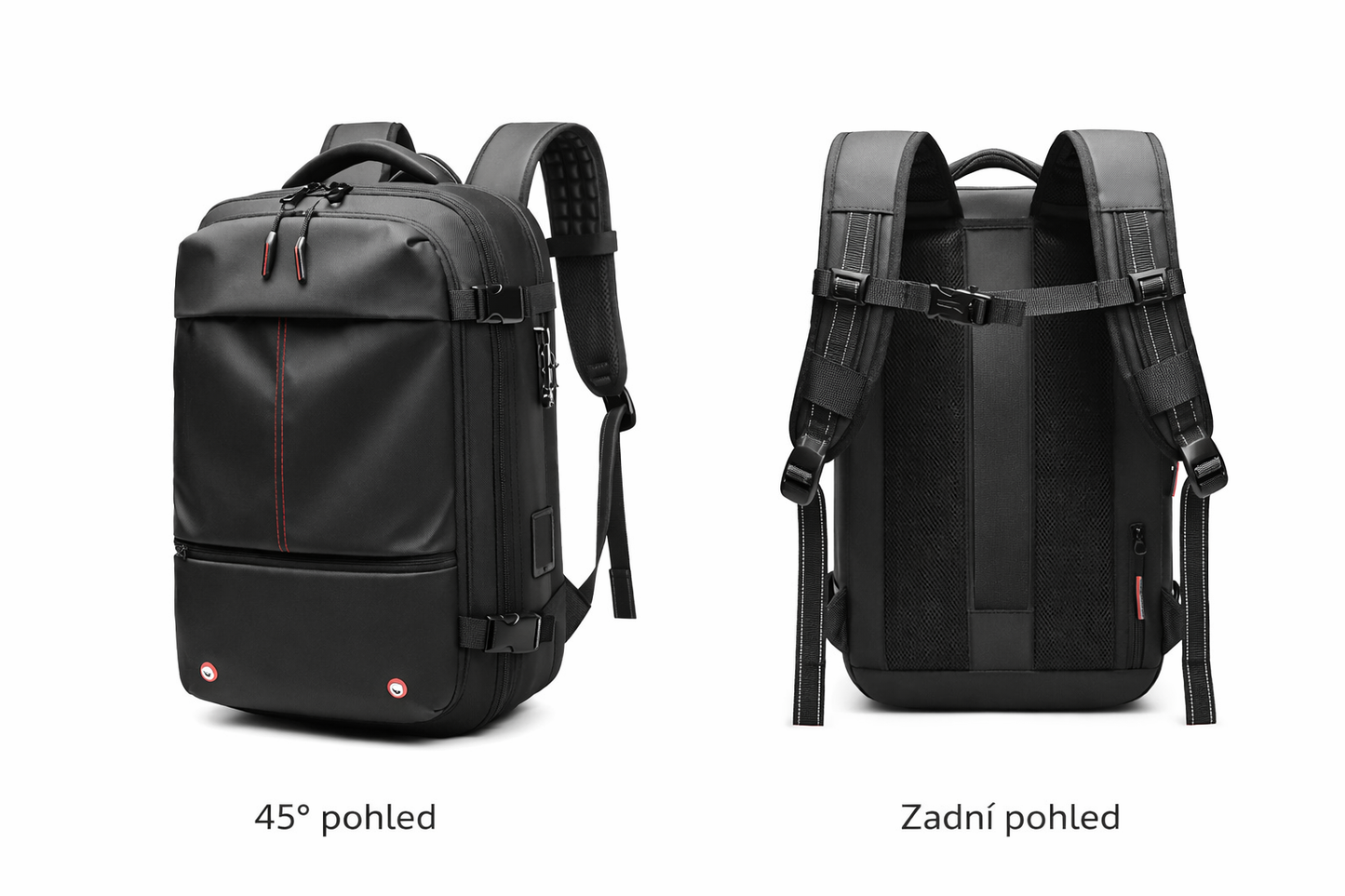 Vakuový cestovní batoh s rozšířením