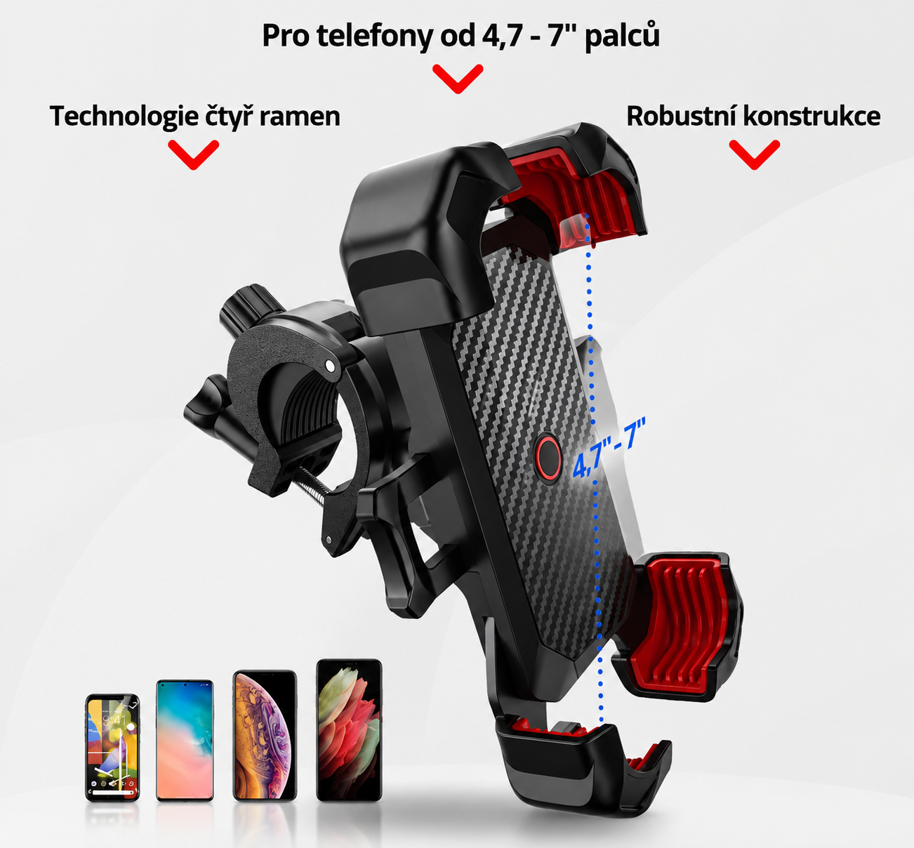 MotoGrip™ — Univerzální držák telefonu pro kola, skútry i motorky