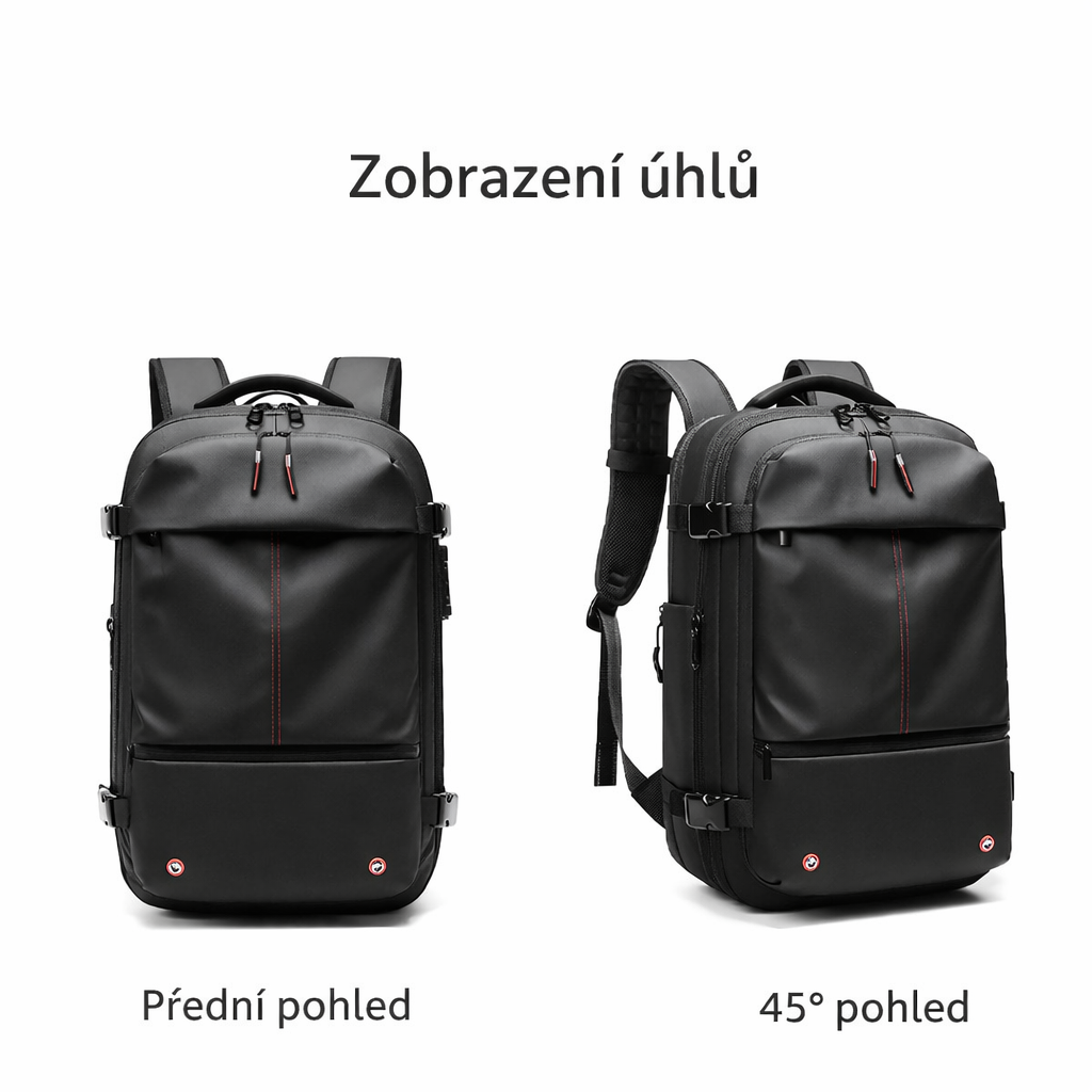 Vakuový cestovní batoh s rozšířením