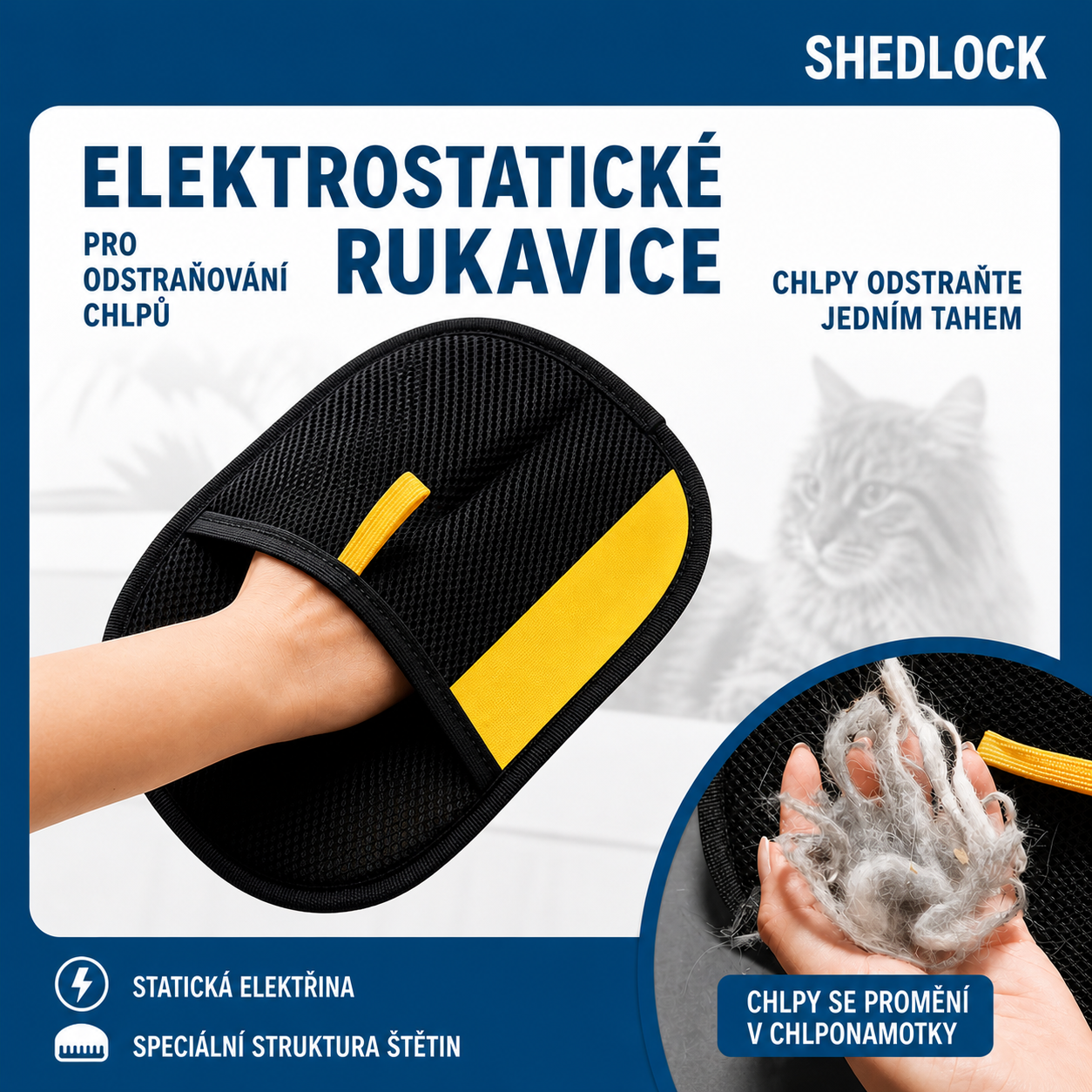 Odstraňte zvířecí chlupy během jediného tahu