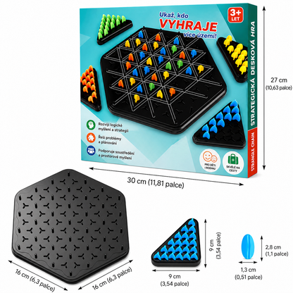 Strategická desková hra Triangle Chain pro děti i rodinu