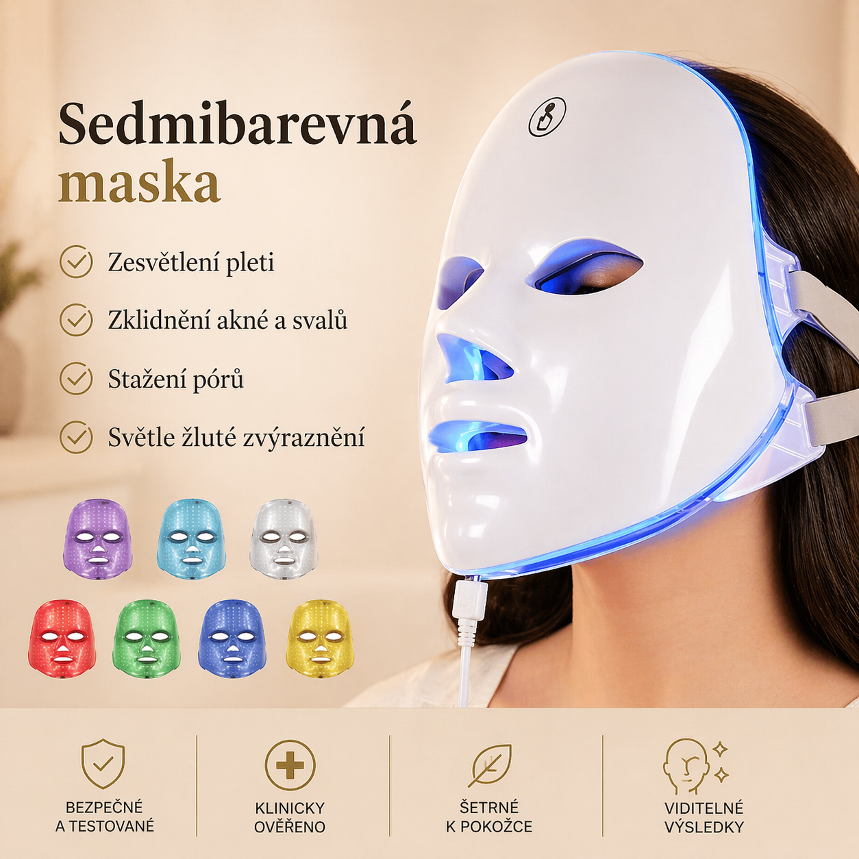 LED Maska na Obličej | Omlazení Pleti z Domova | Poctivo