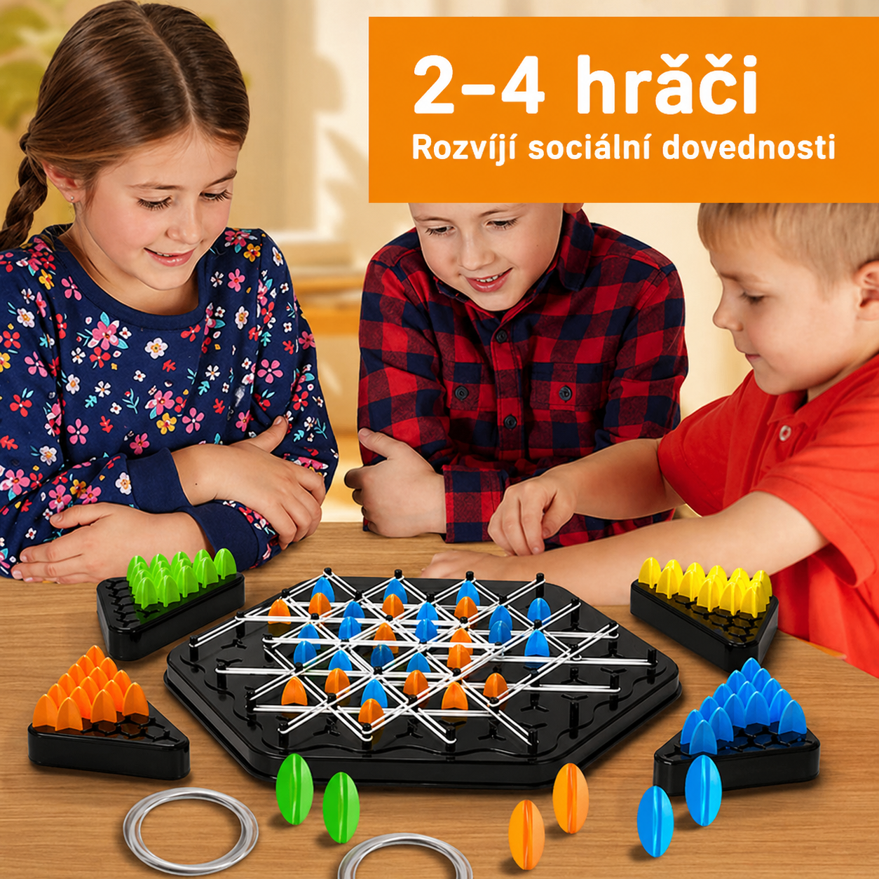 Strategická desková hra Triangle Chain pro děti i rodinu