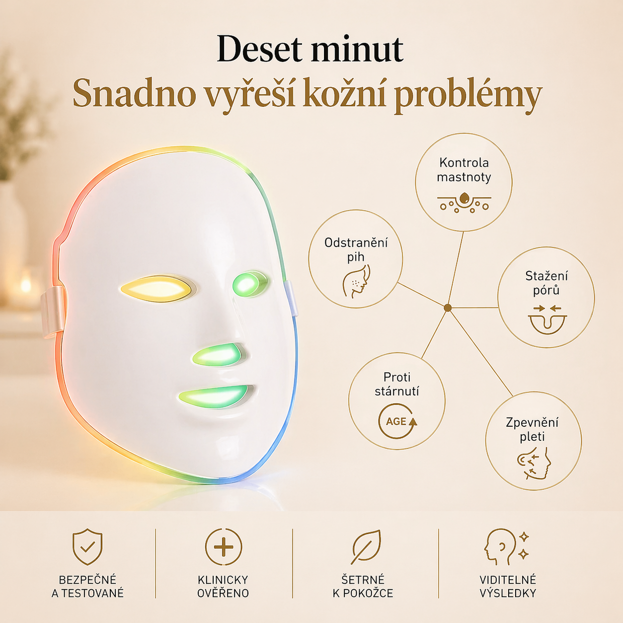 LED Maska na Obličej | Omlazení Pleti z Domova | Poctivo
