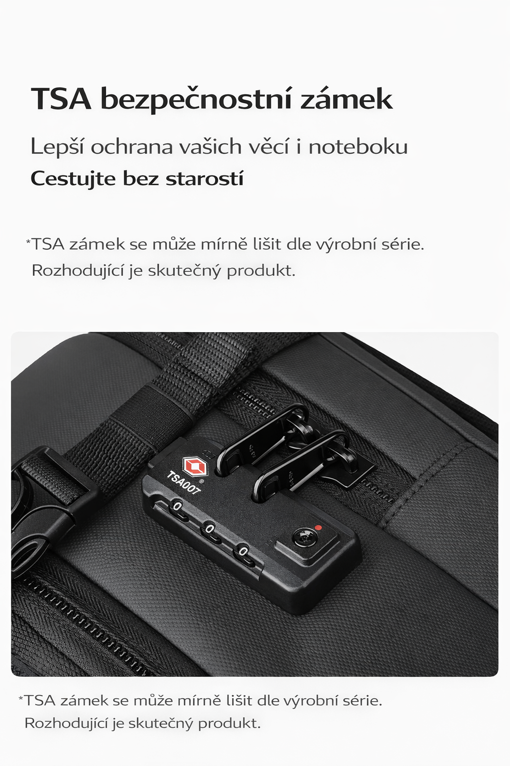 Vakuový cestovní batoh s rozšířením