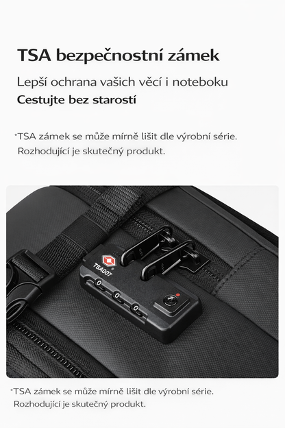 Vakuový cestovní batoh s rozšířením
