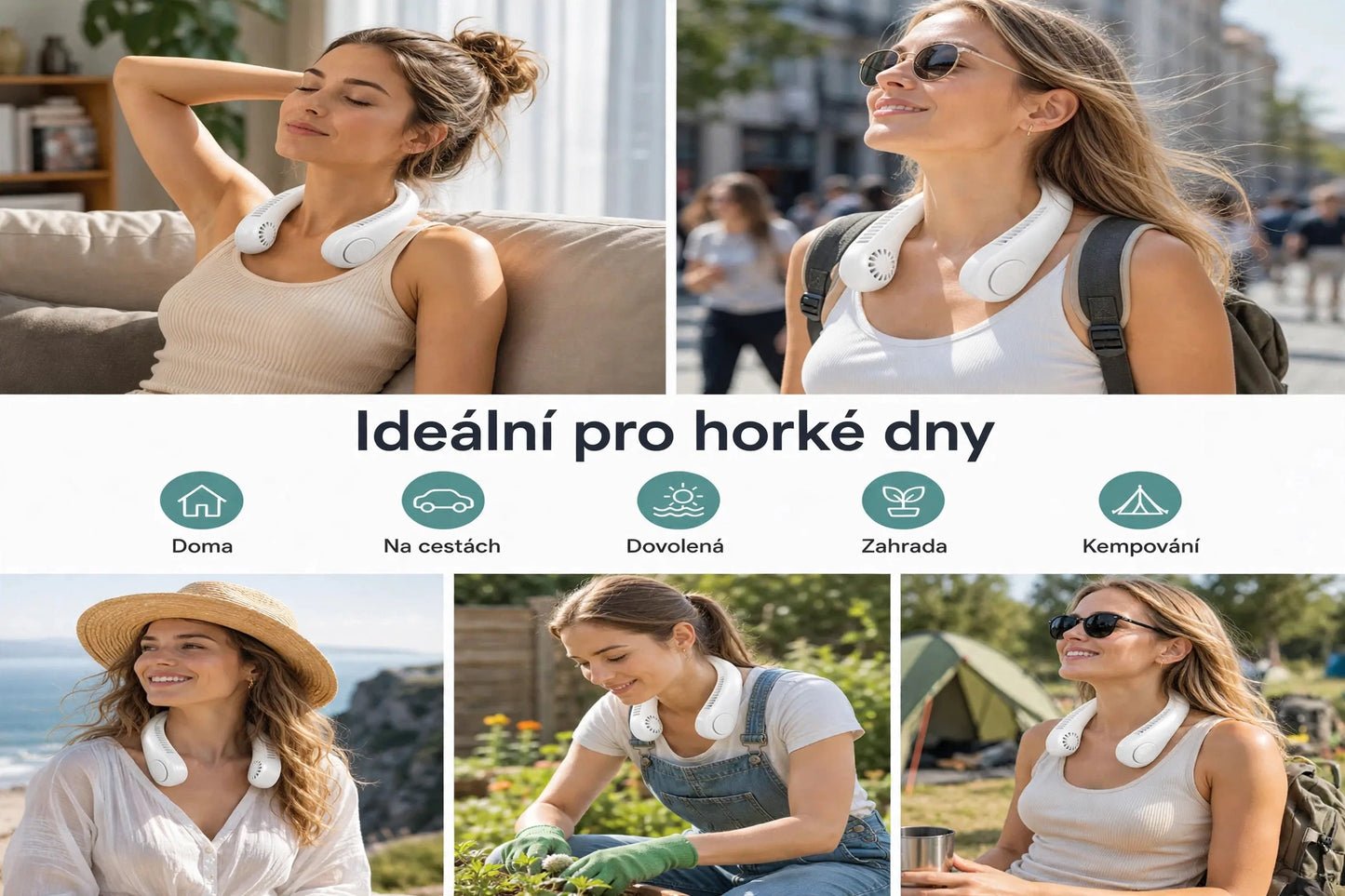 Vánek™ – přenosný ventilátor na krk | Poctivo
